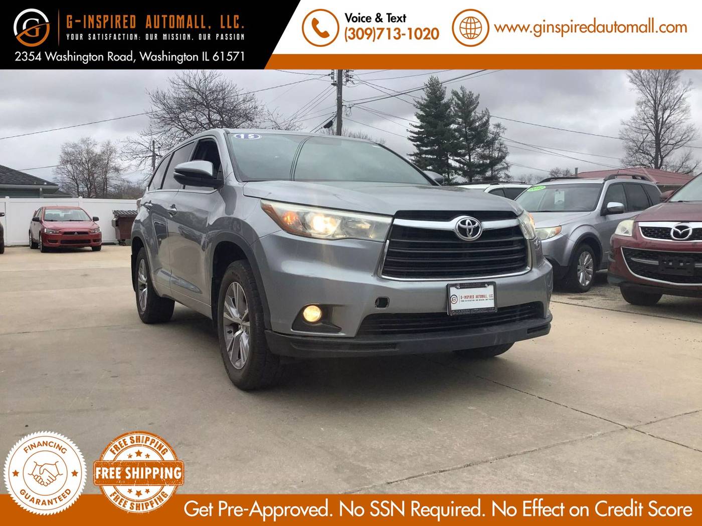 2015 Toyota Highlander LE V6 — SUV — 138,990 mi — East Peoria, IL