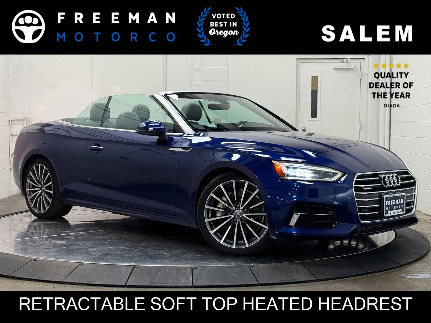 2018 Audi A5 Premium Plus — Convertible — 42,960 mi — Salem, OR