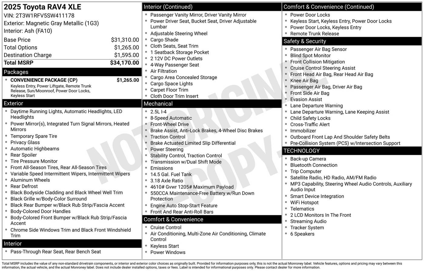 2025 Toyota RAV4 XLE — SUV — 8,714 mi — Manvel, TX