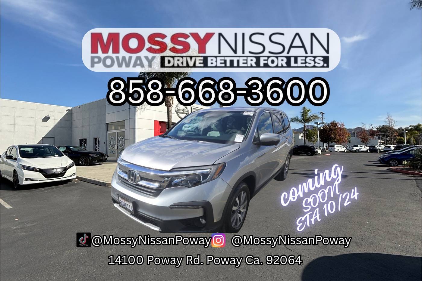 2021 Honda Pilot EX-L — SUV — 29,863 mi — Poway, CA