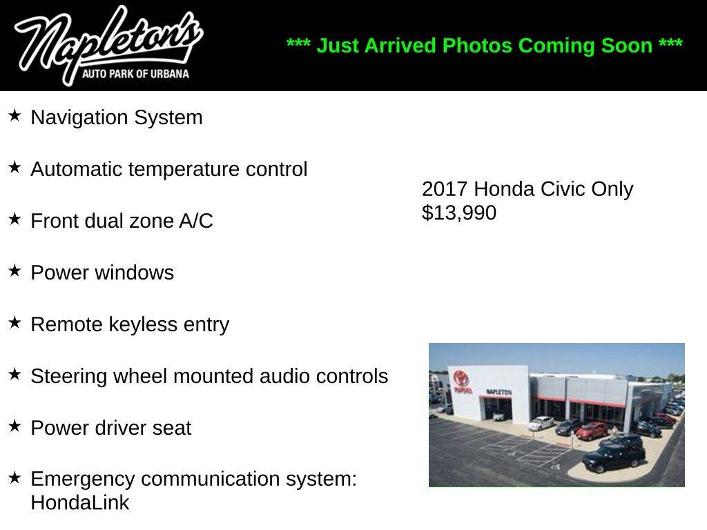 2017 Honda Civic EX-L Navi — Hatchback — 127,286 mi — Urbana, IL