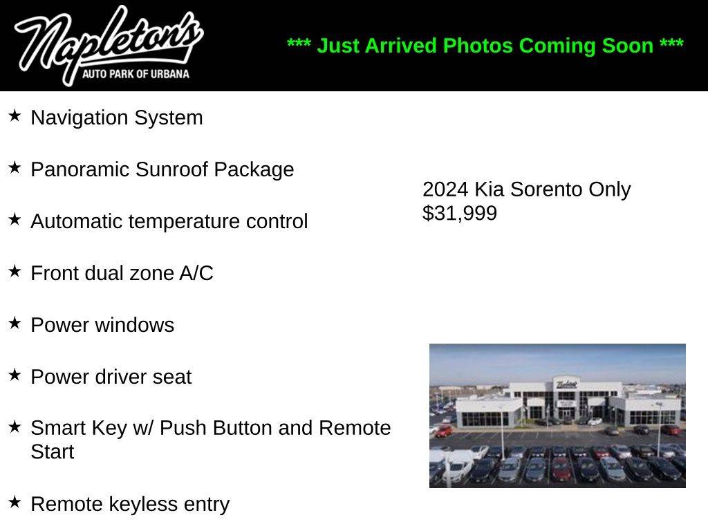 2024 Kia Sorento S — SUV — 6,196 mi — Urbana, IL