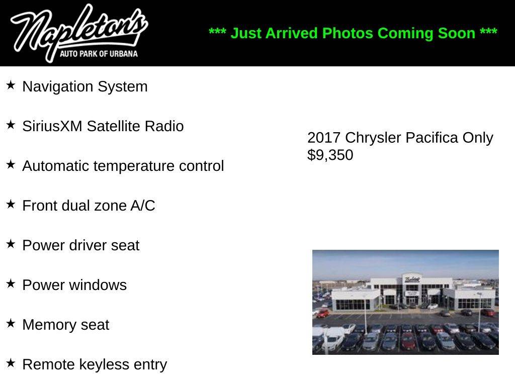 2017 Chrysler Pacifica Limited — Minivan — 202,758 mi — Urbana, IL