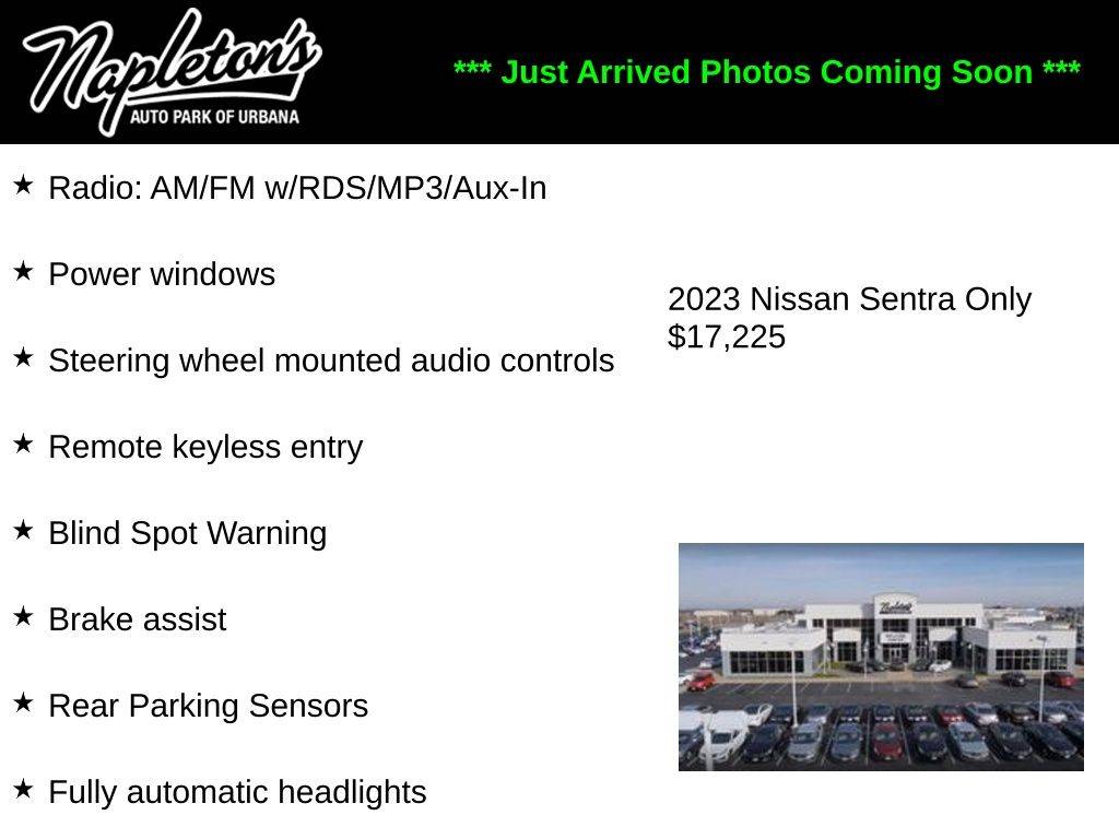 2023 Nissan Sentra SV — Sedan — 68,085 mi — Urbana, IL