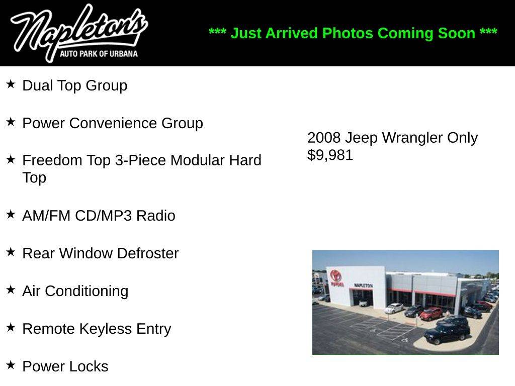 2008 Jeep Wrangler X — SUV — 180,703 mi — Urbana, IL