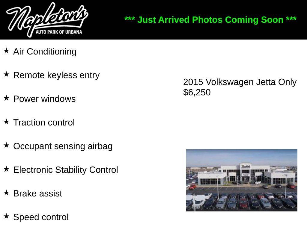2015 Volkswagen Jetta 1.8T SE — Sedan — 159,003 mi — Urbana, IL