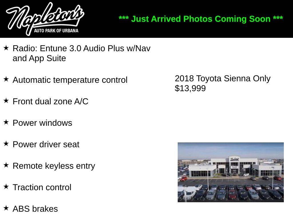 2018 Toyota Sienna SE — Minivan — 199,123 mi — Urbana, IL