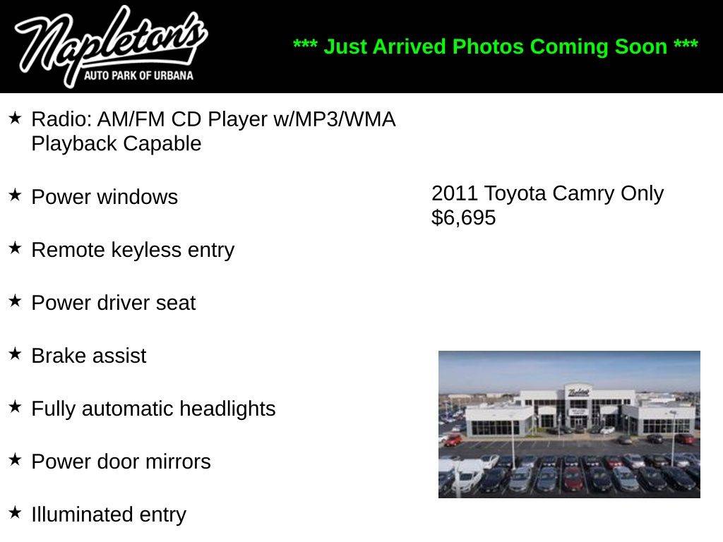 2011 Toyota Camry LE — Sedan — 159,336 mi — Urbana, IL