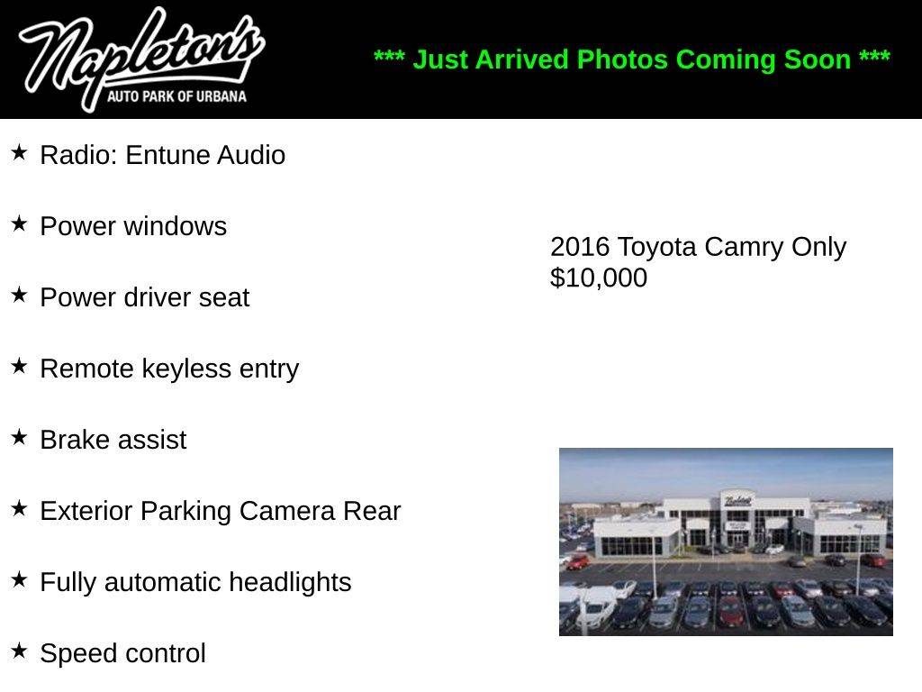 2016 Toyota Camry SE — Sedan — 204,071 mi — Urbana, IL
