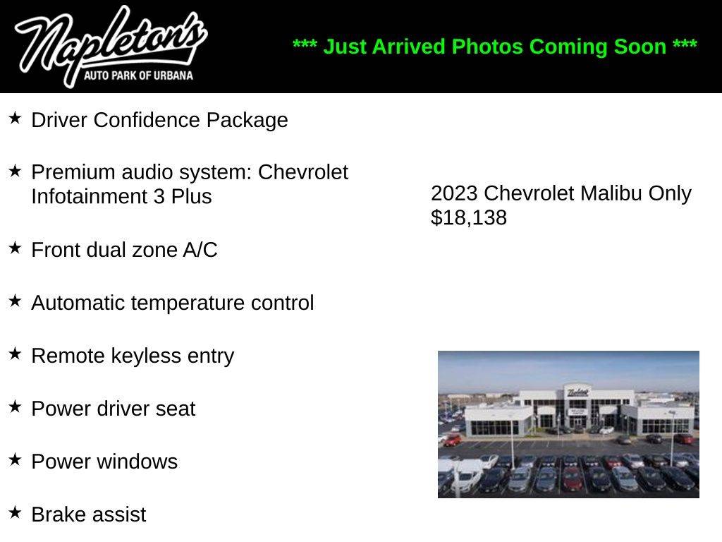 2023 Chevrolet Malibu LT — Sedan — 73,923 mi — Urbana, IL