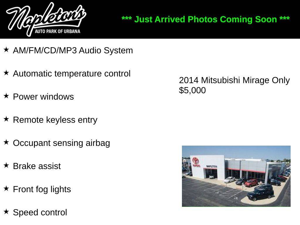 2014 Mitsubishi Mirage ES — Hatchback — 104,044 mi — Urbana, IL