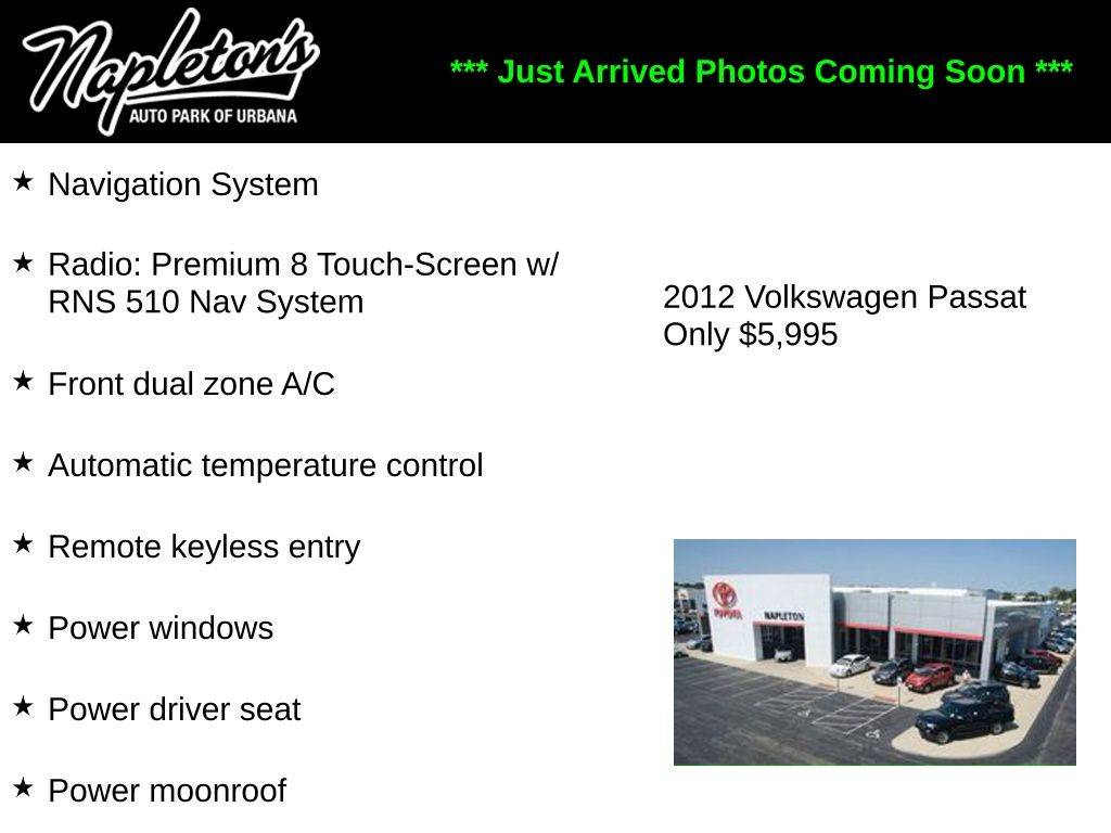 2012 Volkswagen Passat SEL — Sedan — 128,836 mi — Urbana, IL
