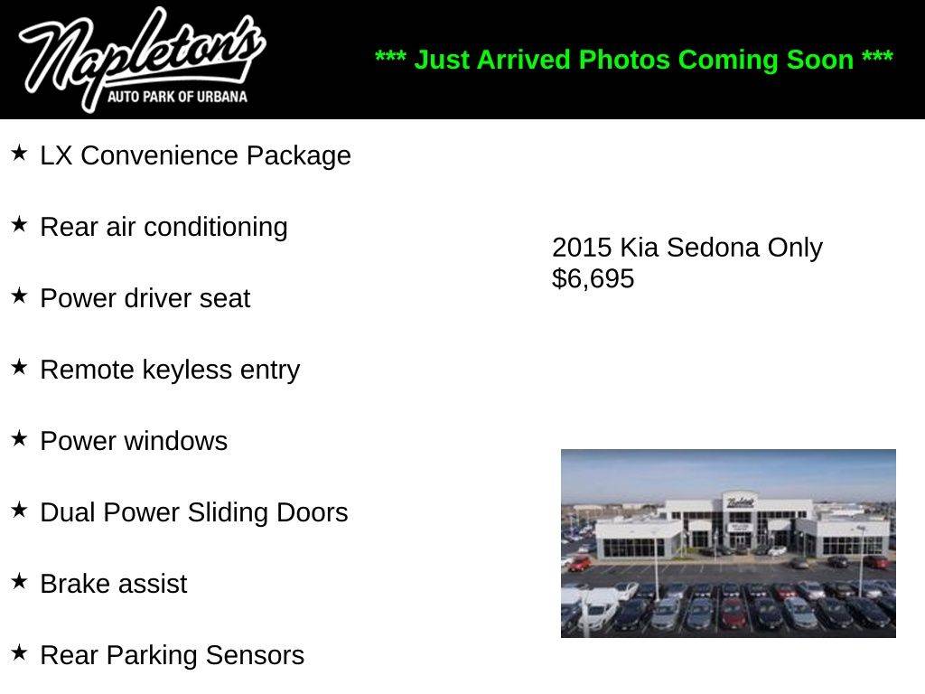 2015 Kia Sedona LX — Minivan — 188,319 mi — Urbana, IL