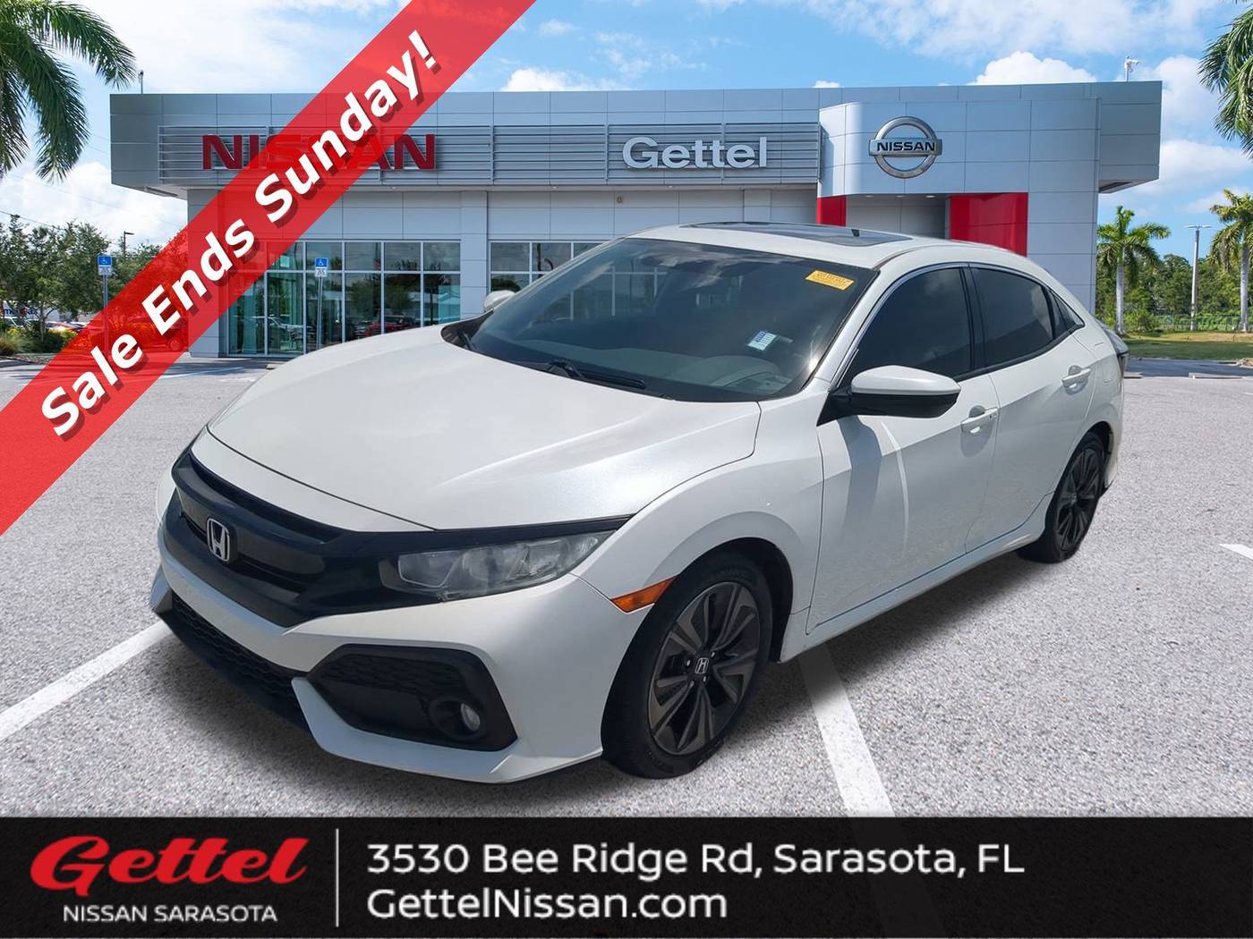 2019 Honda Civic EX — Hatchback — 57,157 mi — Sarasota, FL