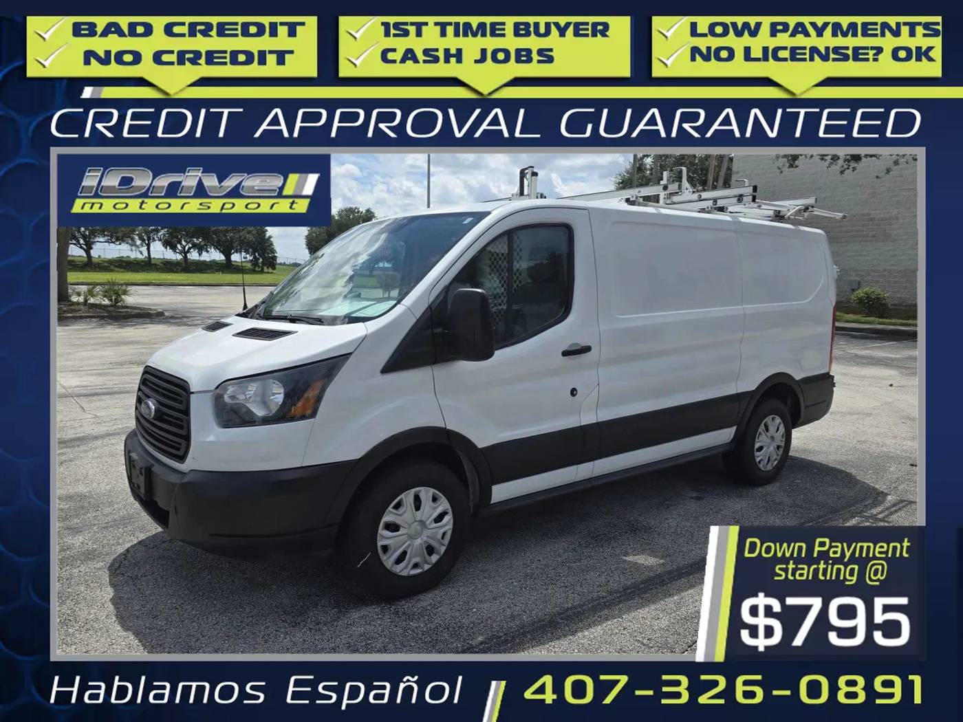 2017 Ford Transit Cargo Van T-150 — Cargo Van — 99,345 mi — Orlando, FL