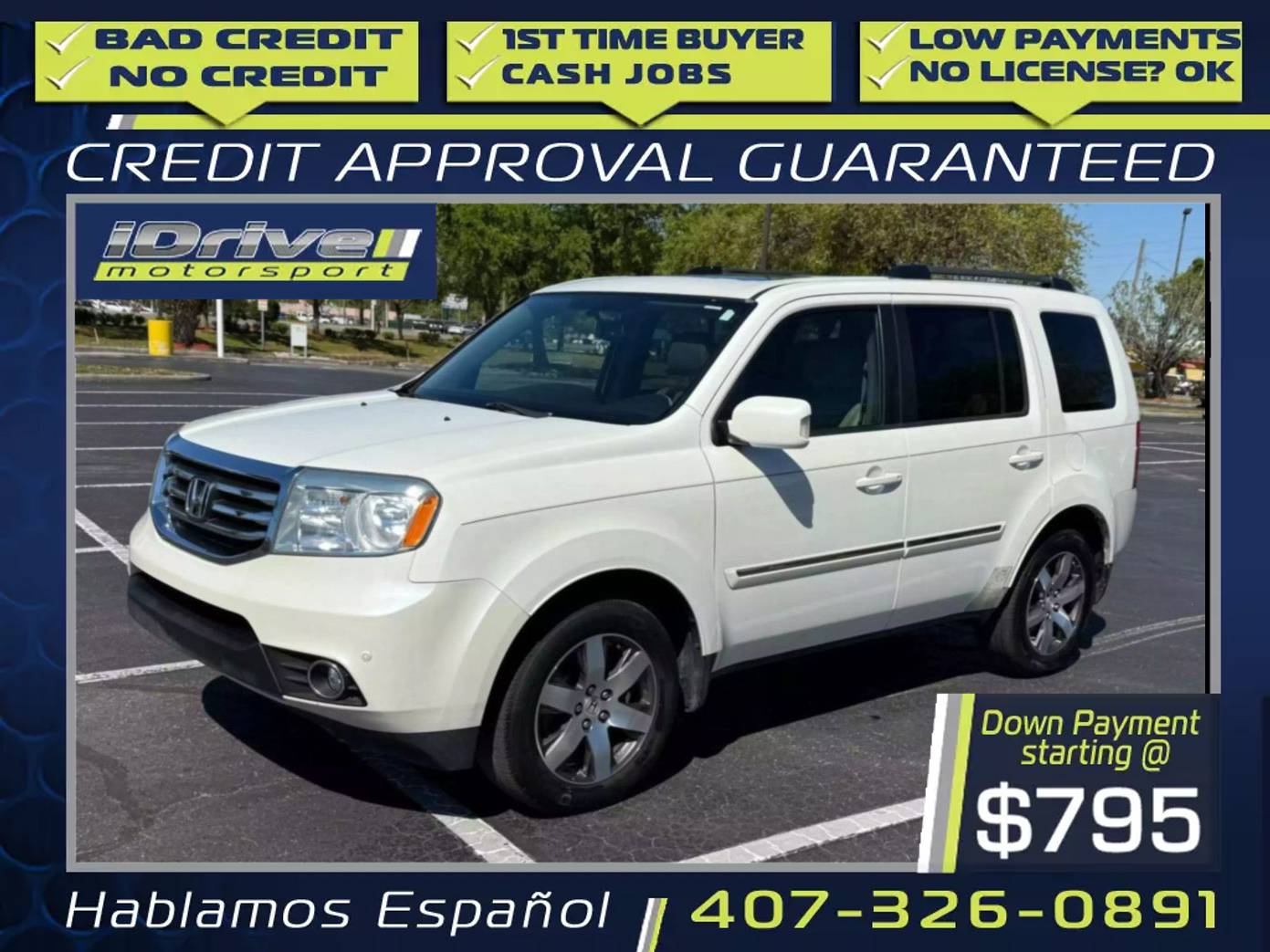 2013 Honda Pilot Touring — SUV — 197,171 mi — Orlando, FL