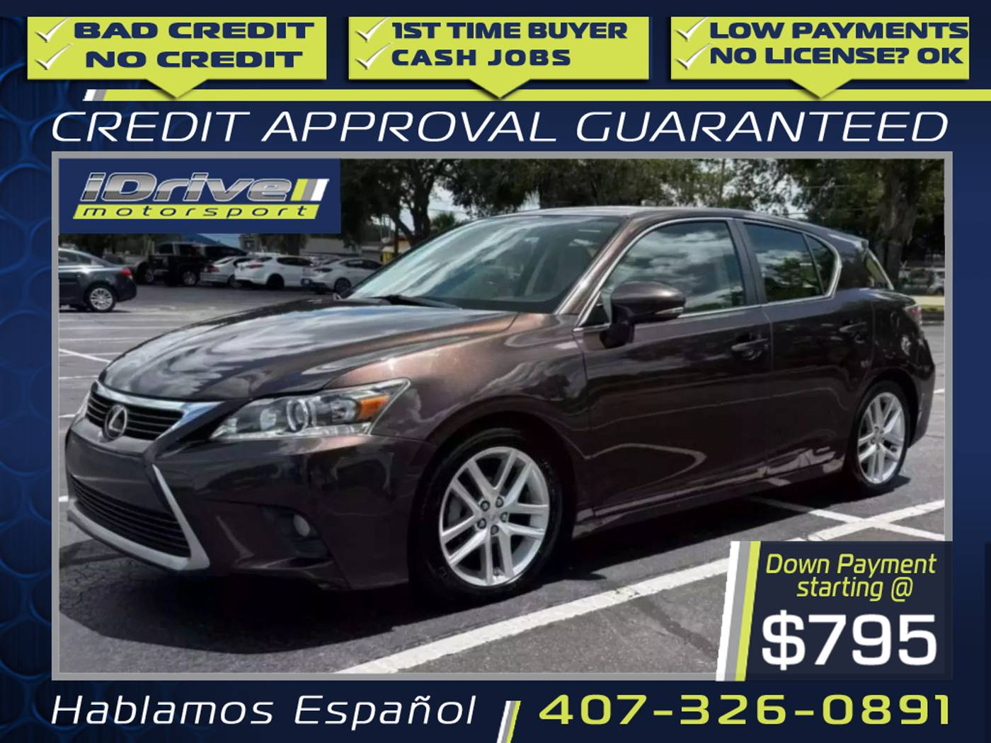 2015 Lexus CT CT 200h — Hatchback — 130,562 mi — Orlando, FL
