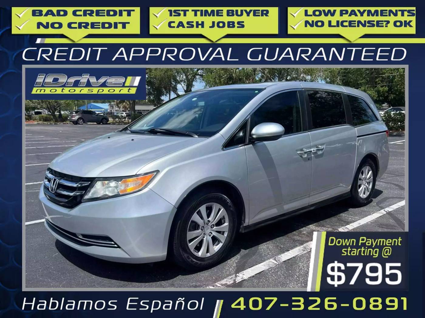 2015 Honda Odyssey EX-L — Minivan — 150,478 mi — Orlando, FL