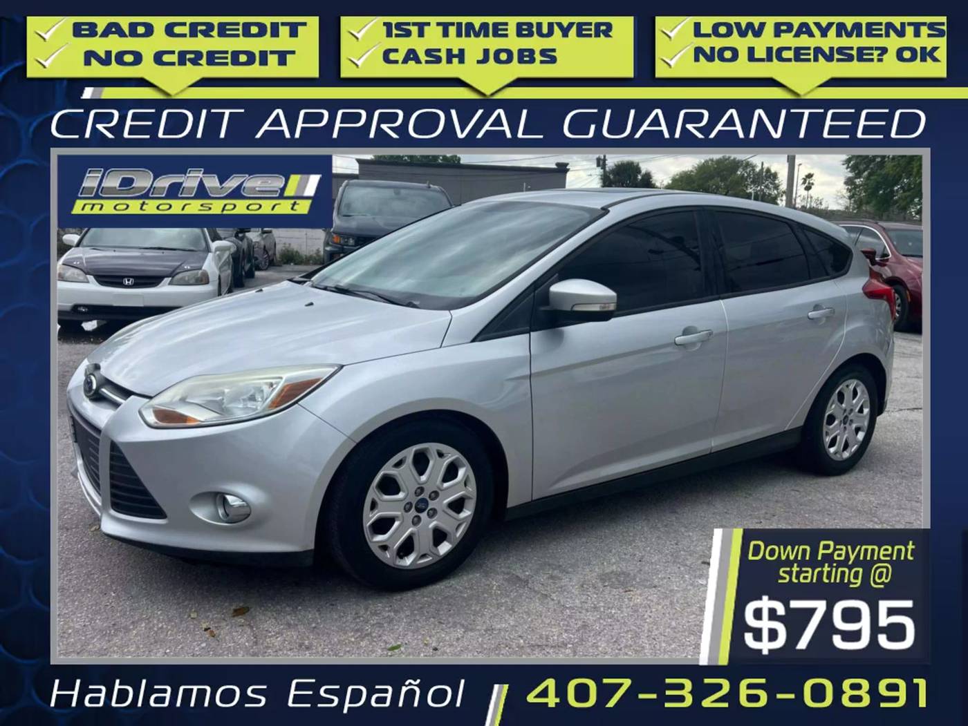 2012 Ford Focus SE — Hatchback — 93,872 mi — Orlando, FL