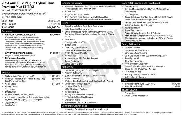 2024 Audi Q5 Plug-In Hybrid e Premium Plus — SUV — 14,000 mi — Annapolis, MD