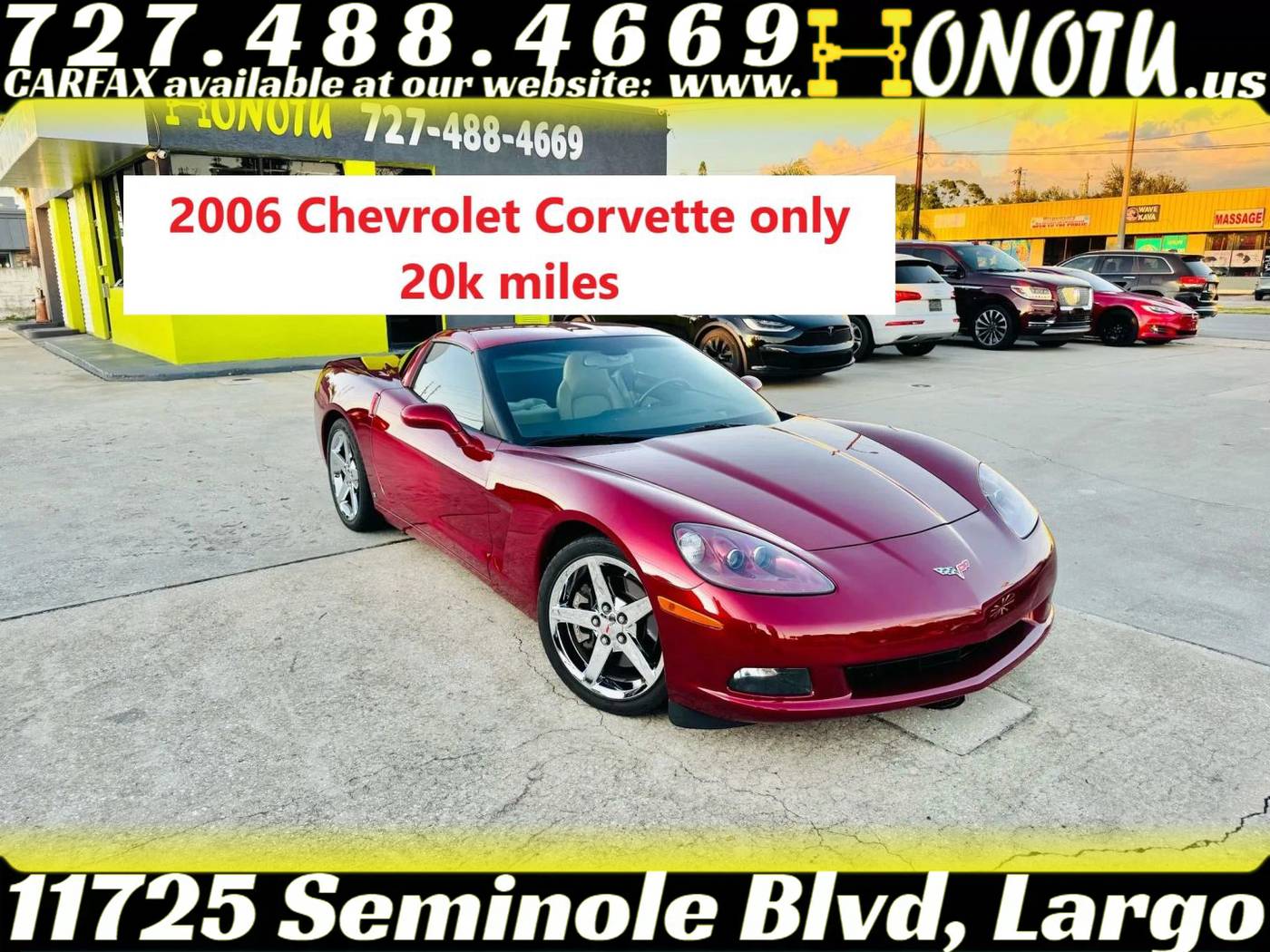 2006 Chevrolet Corvette Base — Coupe — 20,820 mi — Largo, FL