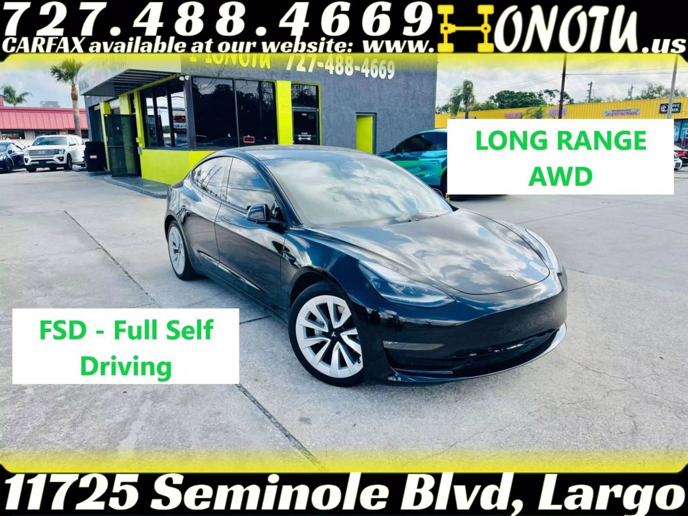 2021 Tesla Model 3 Long Range — Sedan — 23,703 mi — Largo, FL