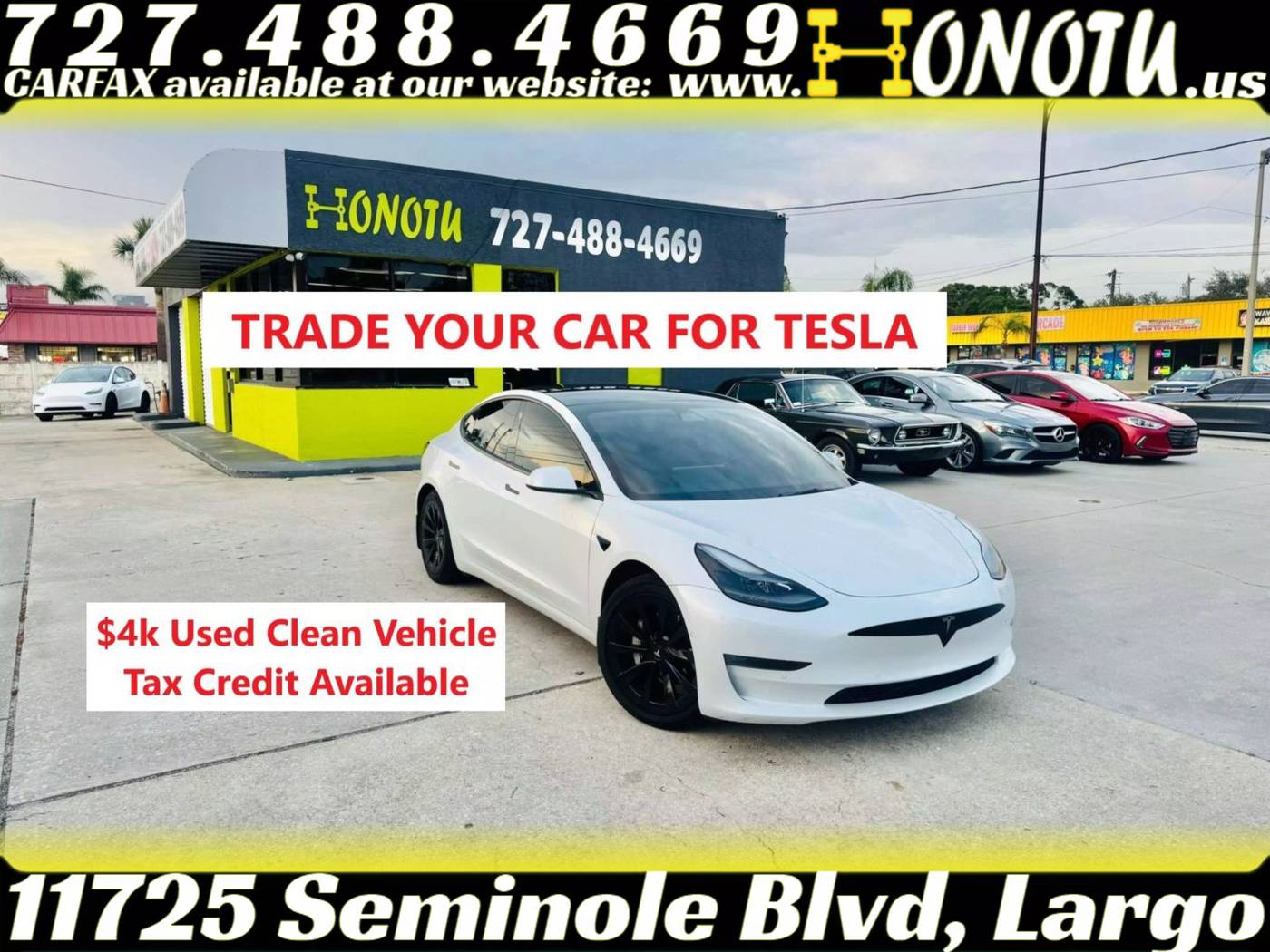 2021 Tesla Model 3 Standard Range Plus — Sedan — 61,868 mi — Largo, FL