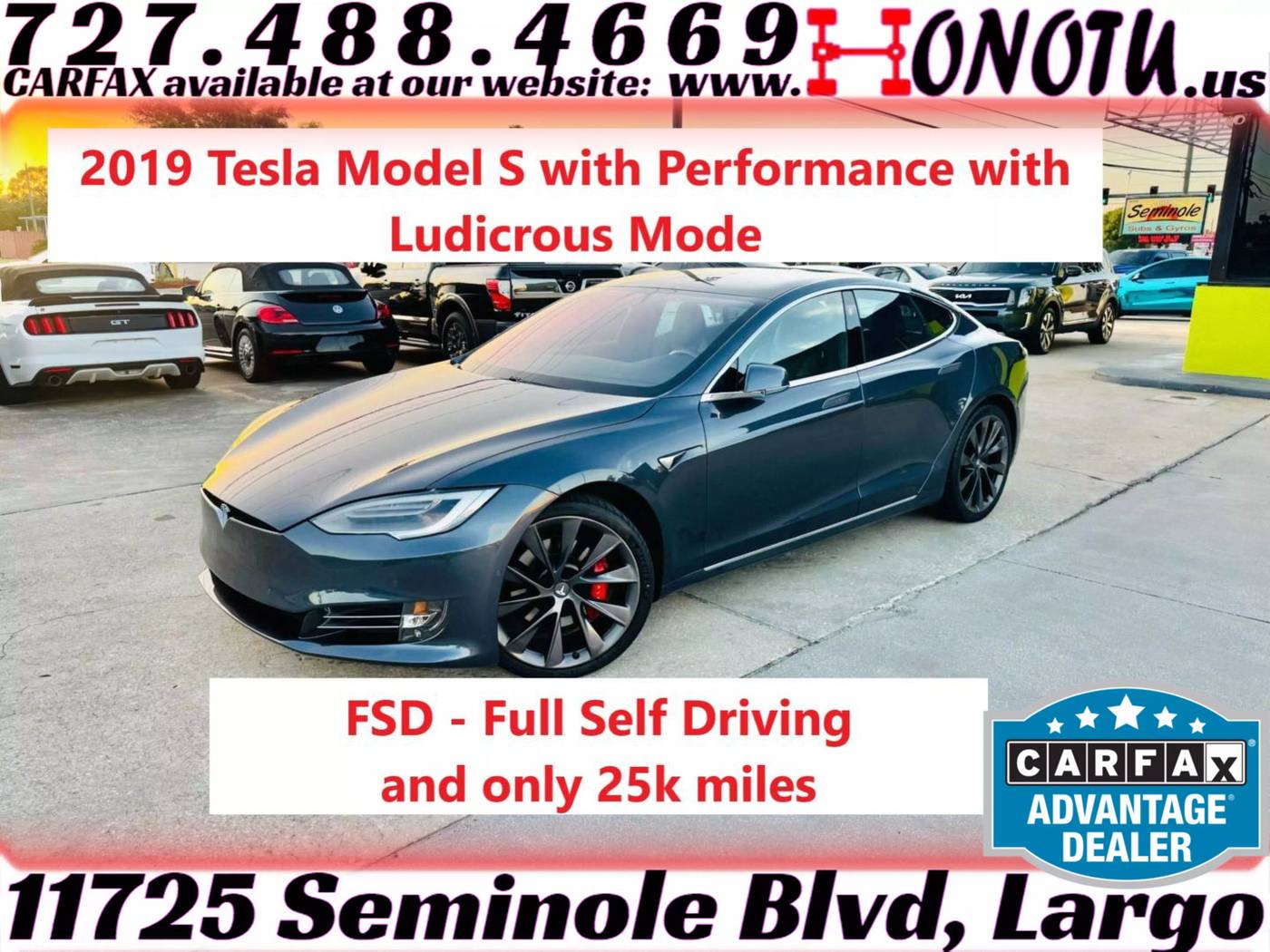 2019 Tesla Model S Performance — Hatchback — 25,279 mi — Largo, FL