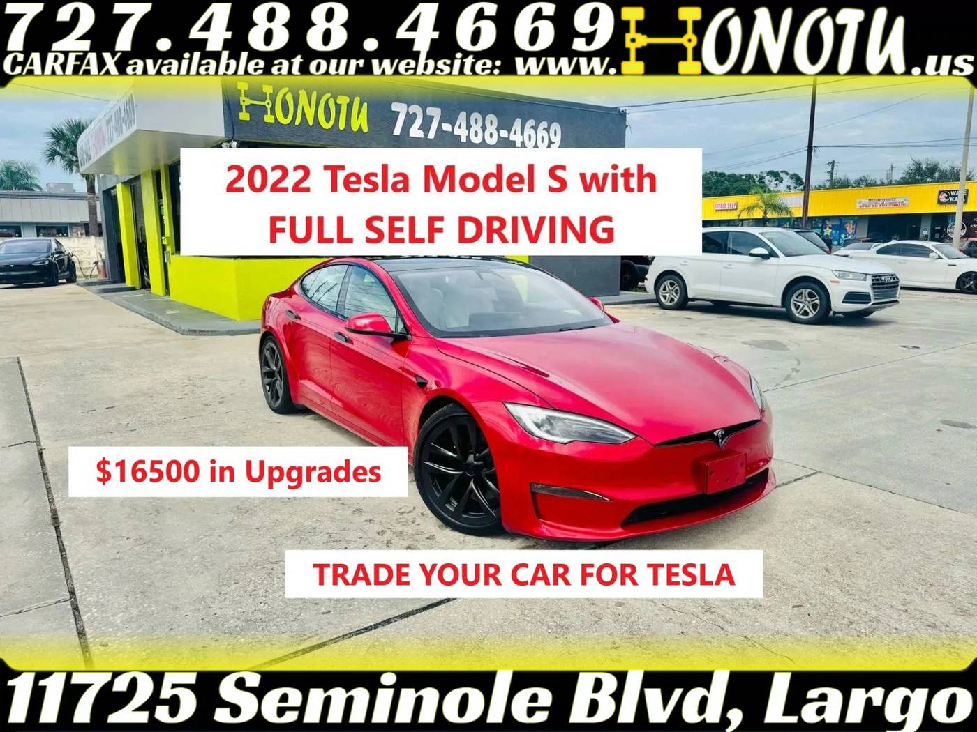 2022 Tesla Model S Long Range — Hatchback — 22,007 mi — Largo, FL