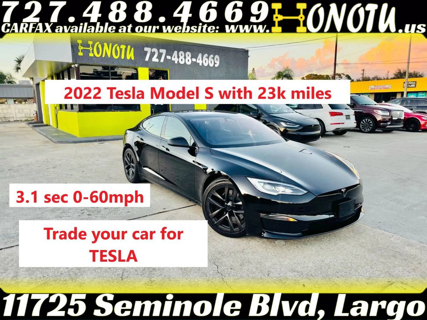 2022 Tesla Model S Long Range — Hatchback — 23,249 mi — Largo, FL