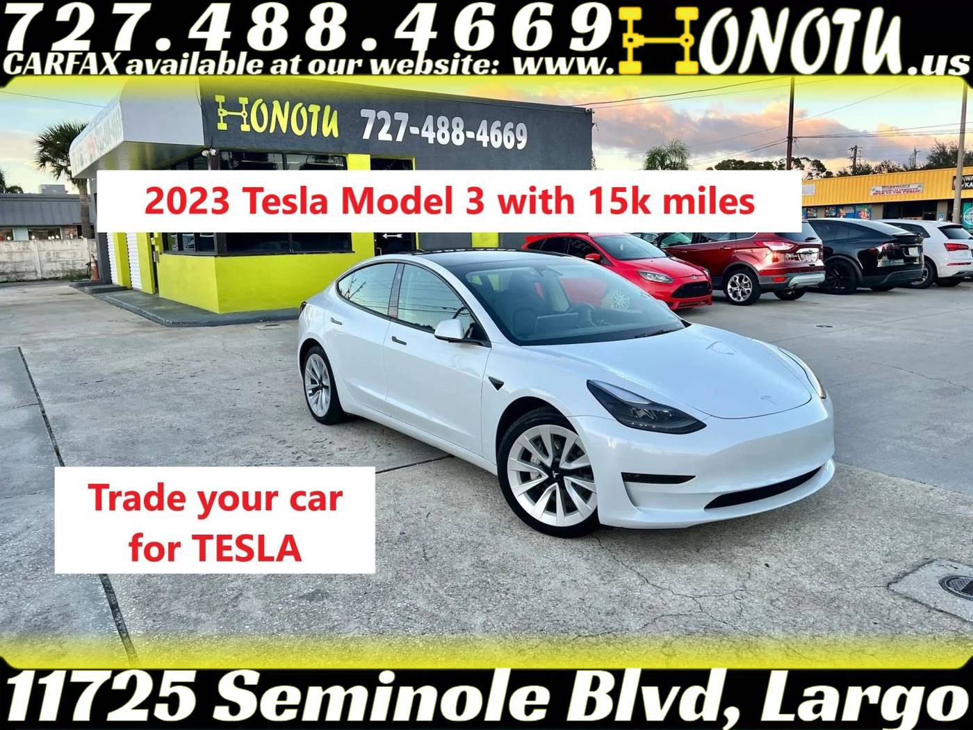 2023 Tesla Model 3 Model 3 — Sedan — 15,400 mi — Largo, FL