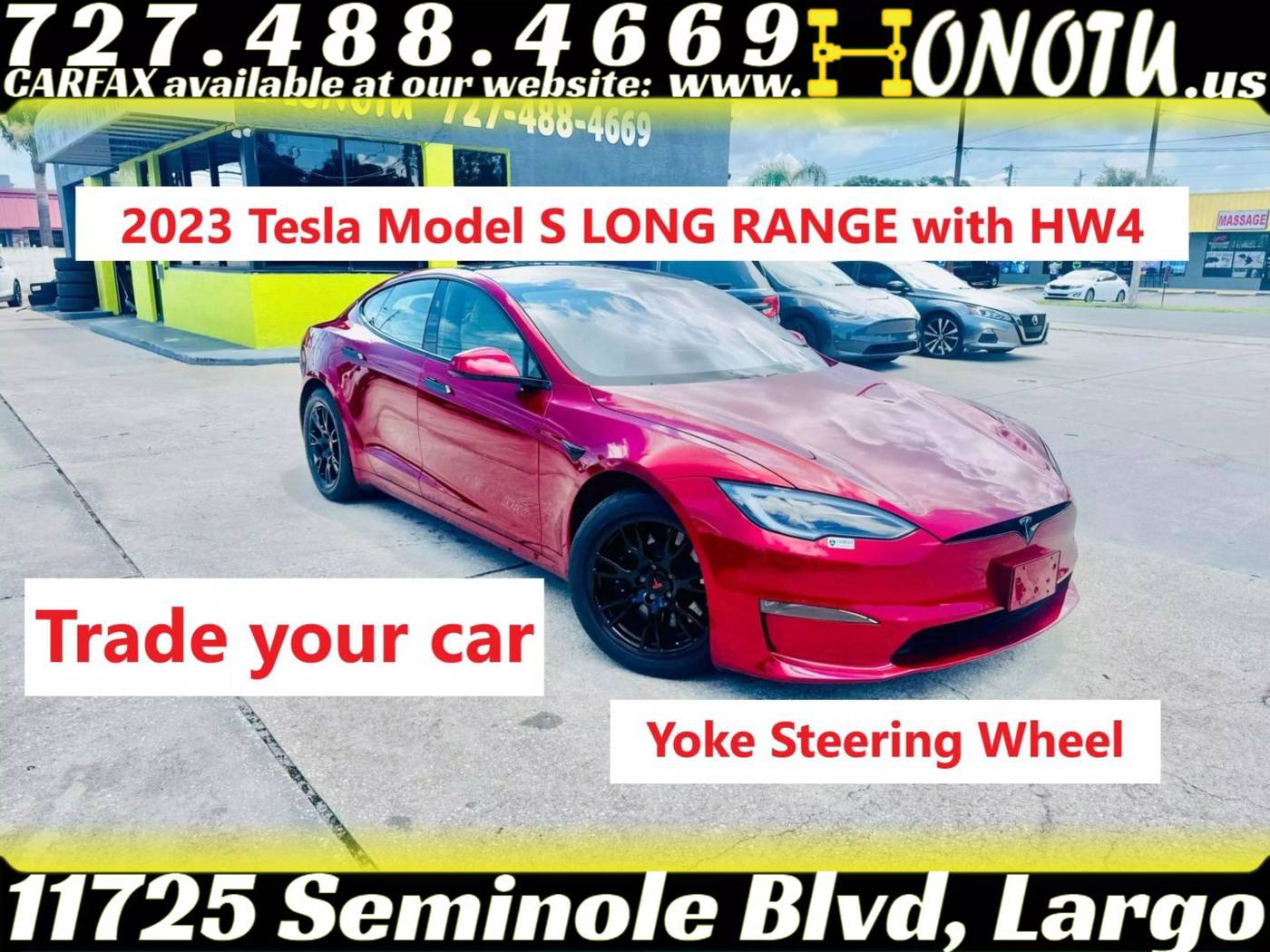 2023 Tesla Model S Standard Range — Hatchback — 25,281 mi — Largo, FL
