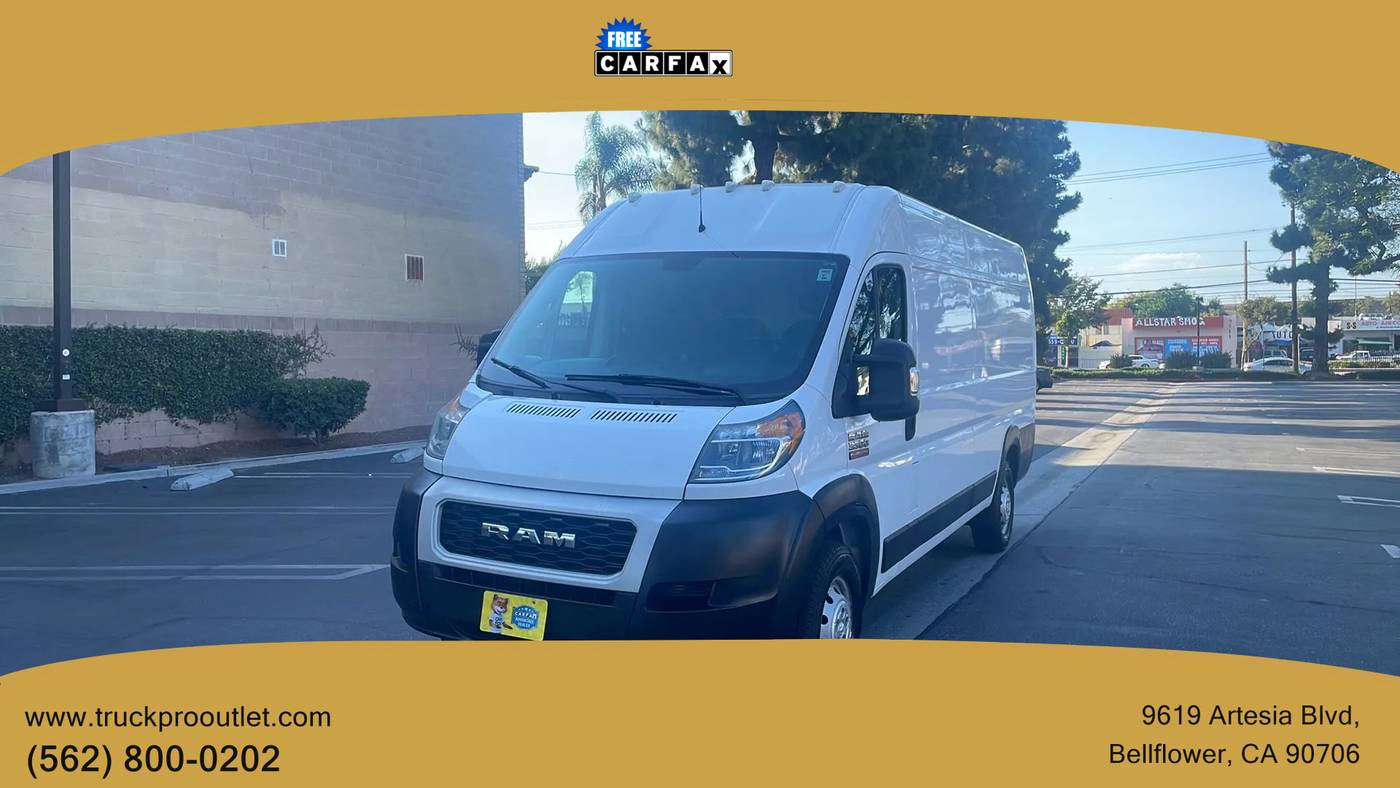 2019 Ram ProMaster Cargo Van 3500 — Cargo Van — 126,869 mi — Bellflower, CA