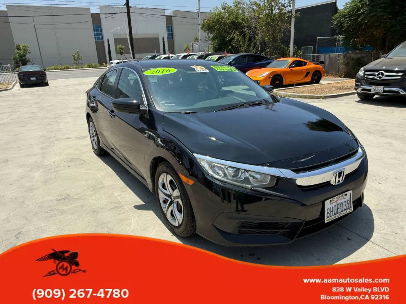 2016 Honda Civic LX — Sedan — 80,854 mi — Bloomington, CA