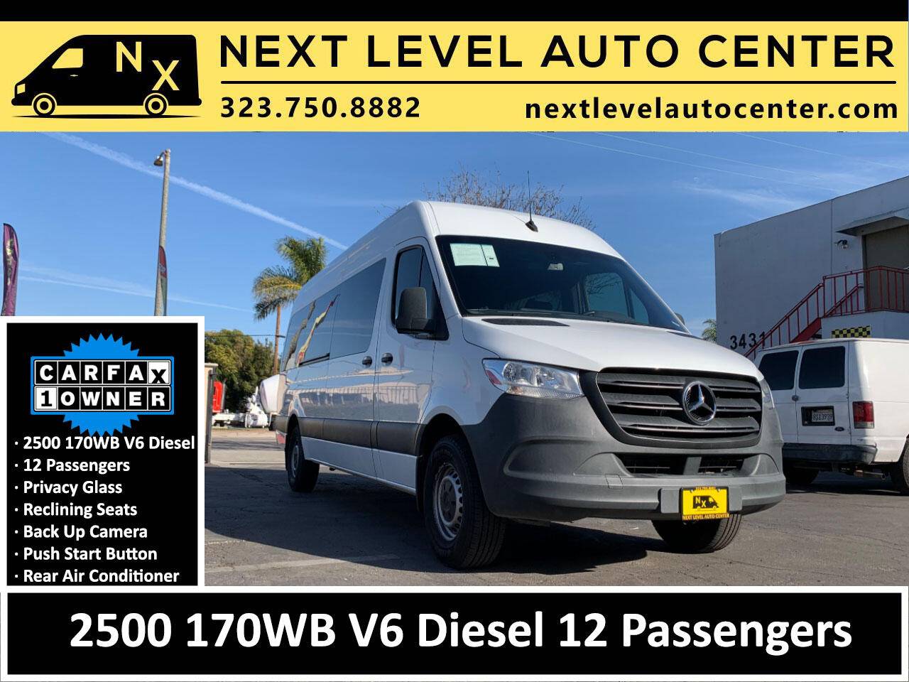 2019 Mercedes-Benz Sprinter Passenger Van 2500 — Passenger Van — 67,697 mi — Long Beach, CA