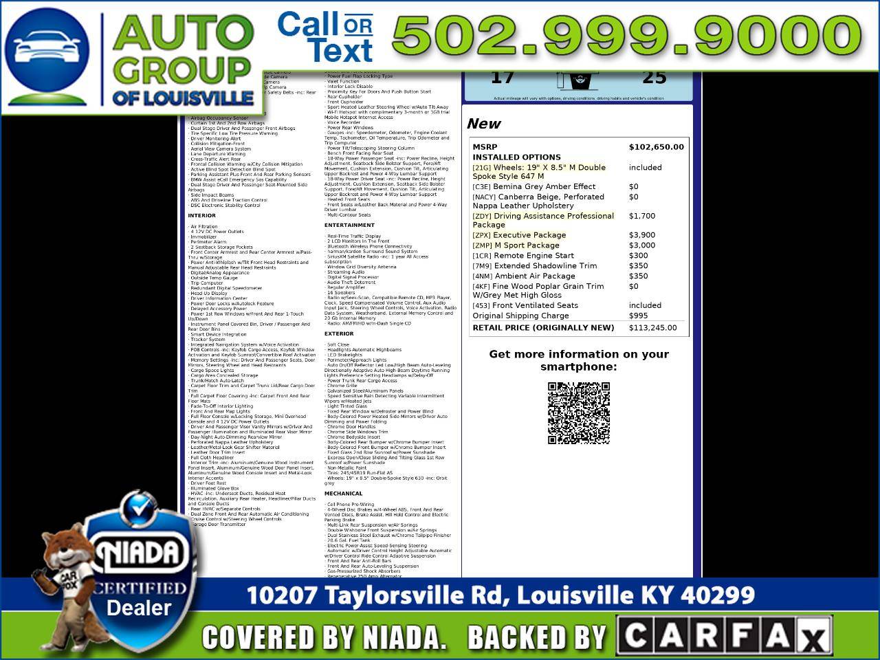 2020 BMW 7 Series 750i — Sedan — 59,521 mi — Louisville, KY