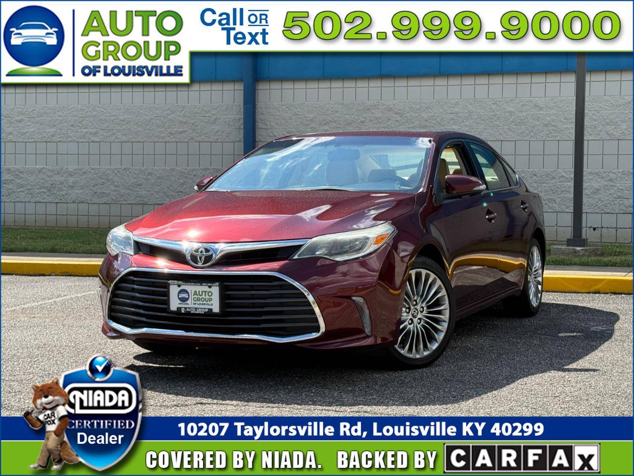 2016 Toyota Avalon XLE Premium — Sedan — 55,090 mi — Louisville, KY