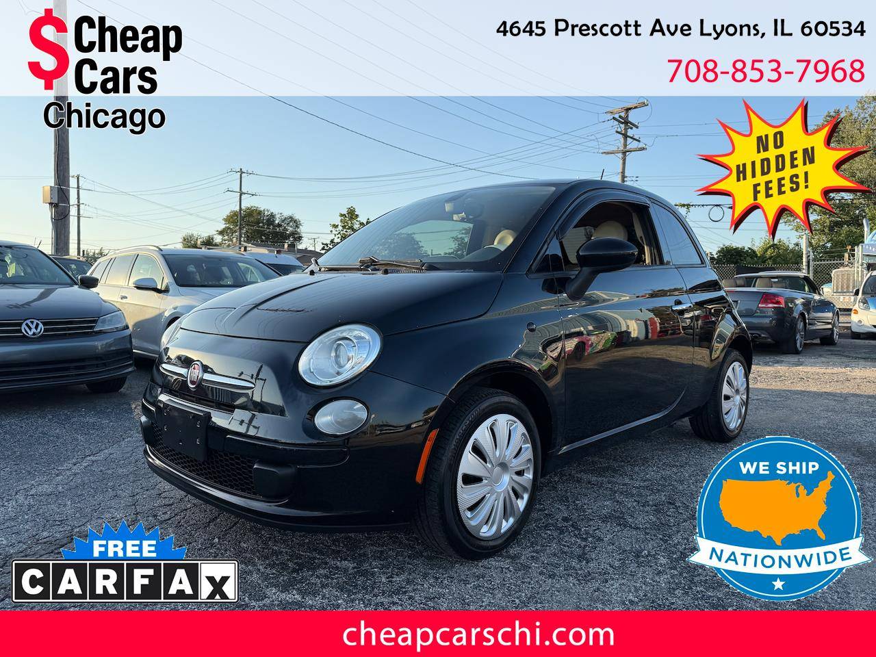 2016 FIAT 500 Pop — Hatchback — 89,649 mi — Lyons, IL