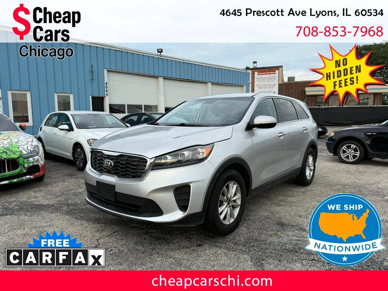2019 Kia Sorento LX V6 — SUV — 163,801 mi — Lyons, IL