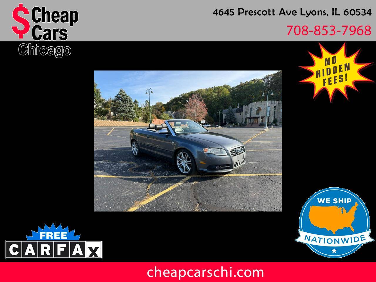 2007 Audi S4 Standard — Convertible — 113,287 mi — Lyons, IL