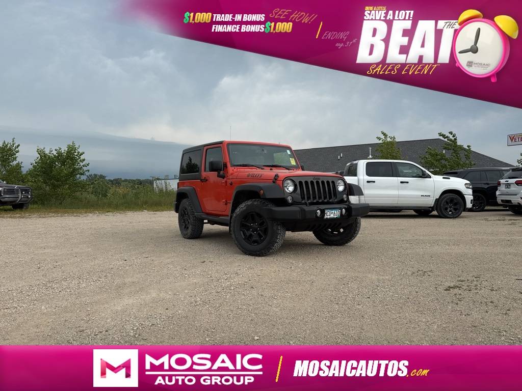 2015 Jeep Wrangler Willys Wheeler — SUV — 67,890 mi — Zumbrota, MN