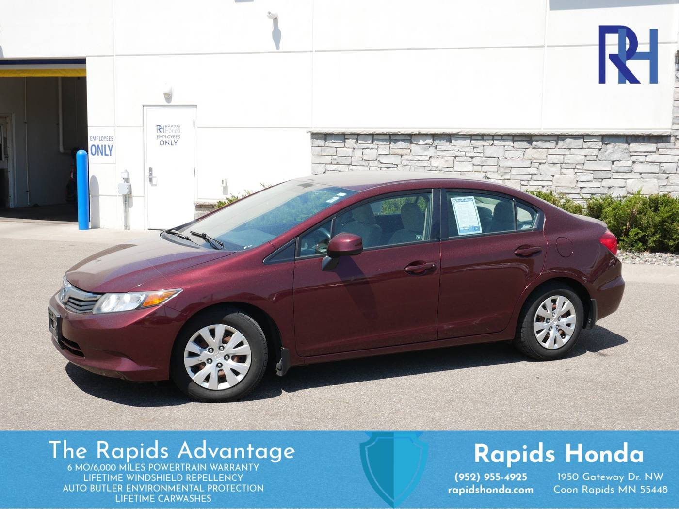 2012 Honda Civic LX — Sedan — 119,421 mi — Coon Rapids, MN