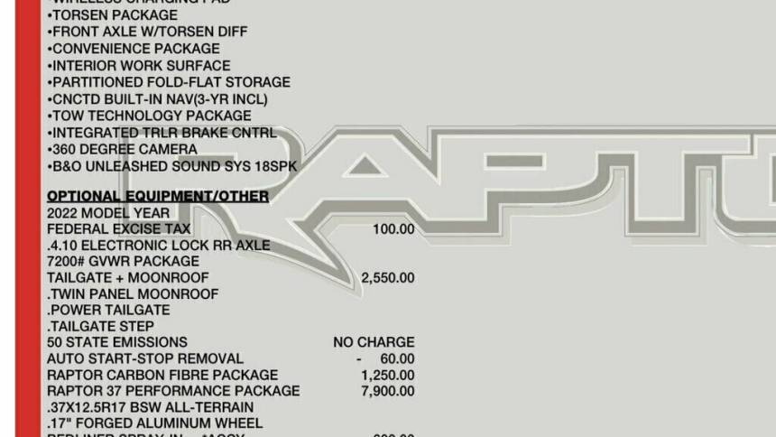 2022 Ford F-150 Raptor — Pickup Truck — 30,350 mi — Kent, WA