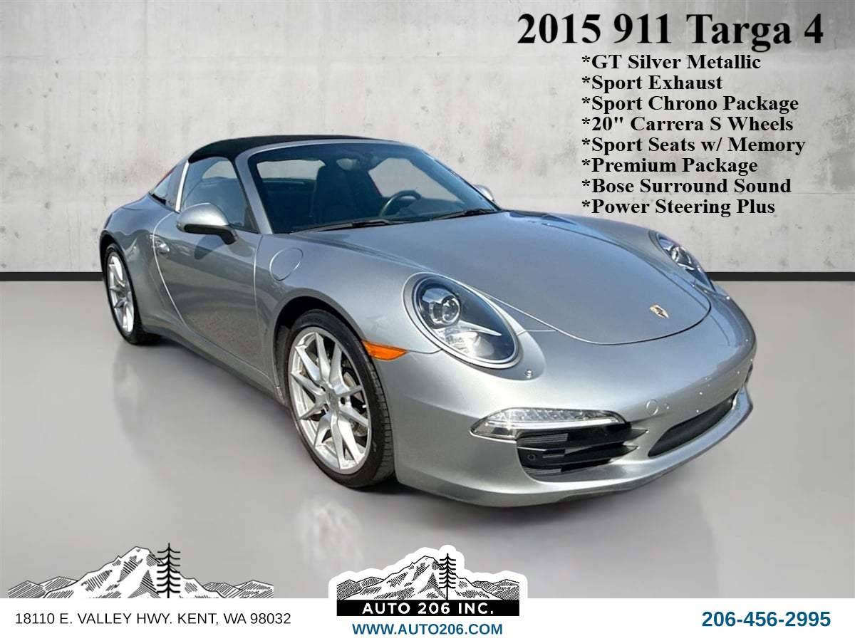 2015 Porsche 911 Targa 4 — Coupe — 54,235 mi — Kent, WA