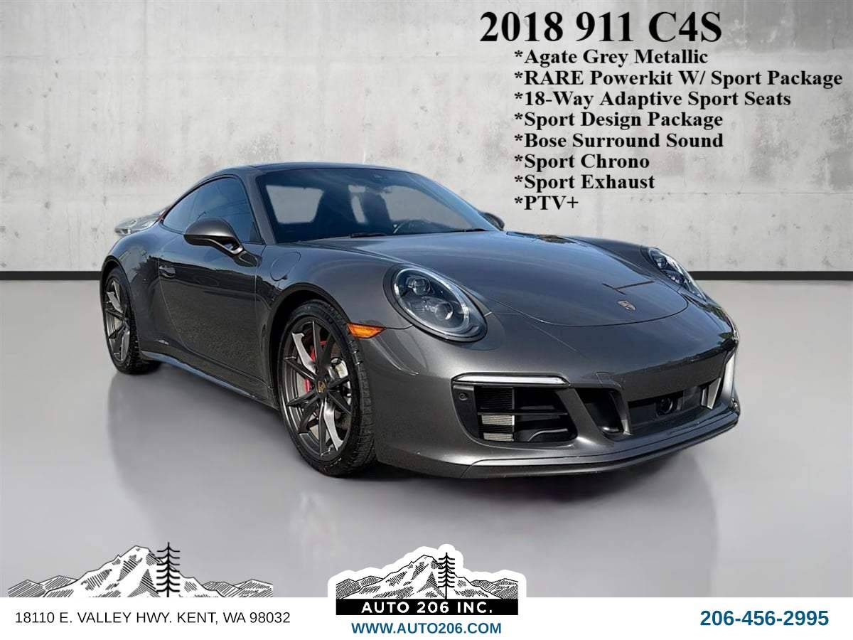 2018 Porsche 911 Carrera 4S — Coupe — 31,066 mi — Kent, WA