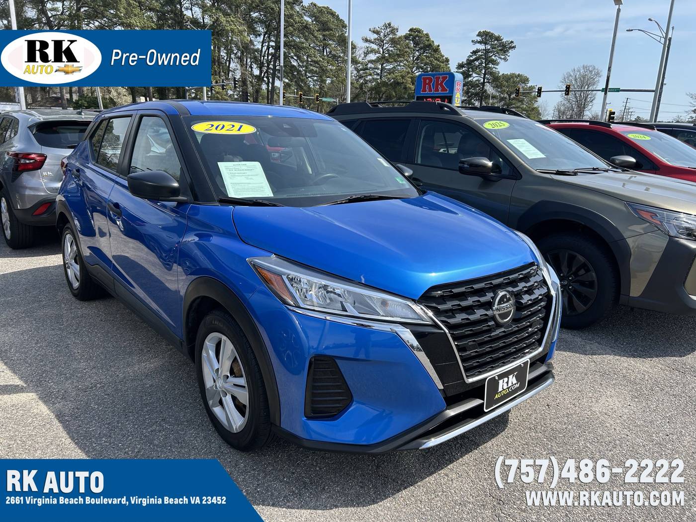 2021 Nissan Kicks S — SUV — 57,761 mi — Virginia Beach, VA