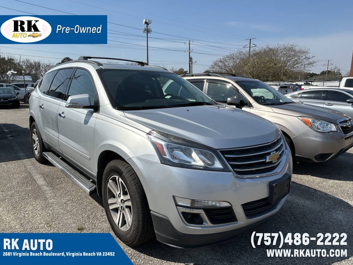 2015 Chevrolet Traverse LT — SUV — 138,062 mi — Virginia Beach, VA