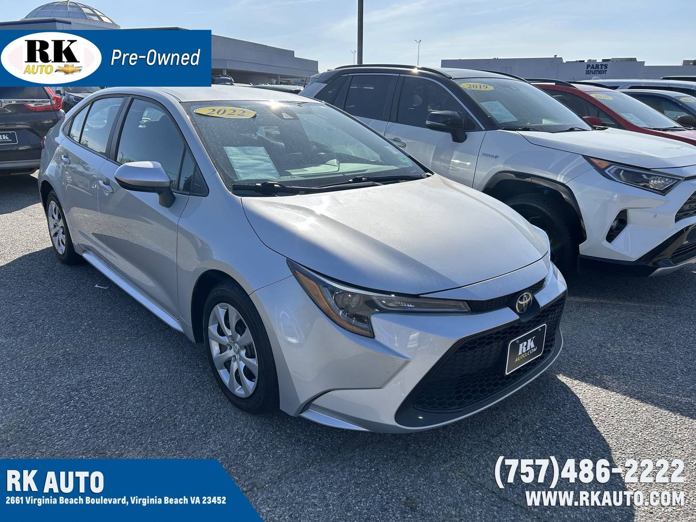 2022 Toyota Corolla LE — Sedan — 50,723 mi — Virginia Beach, VA