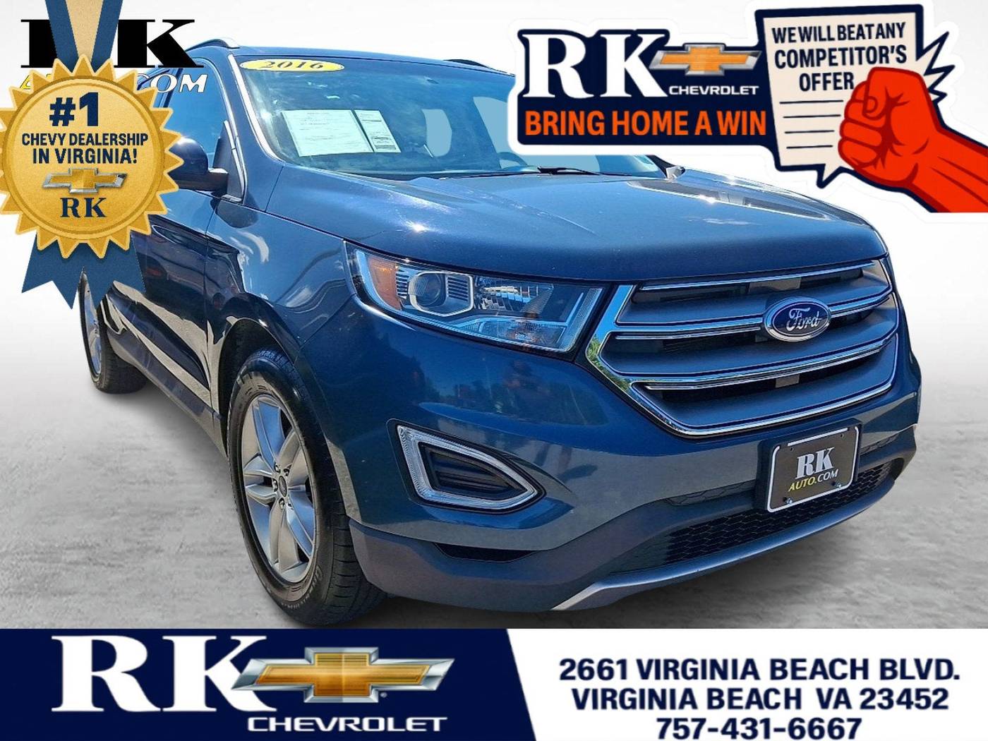 2016 Ford Edge SEL — SUV — 96,783 mi — Virginia Beach, VA