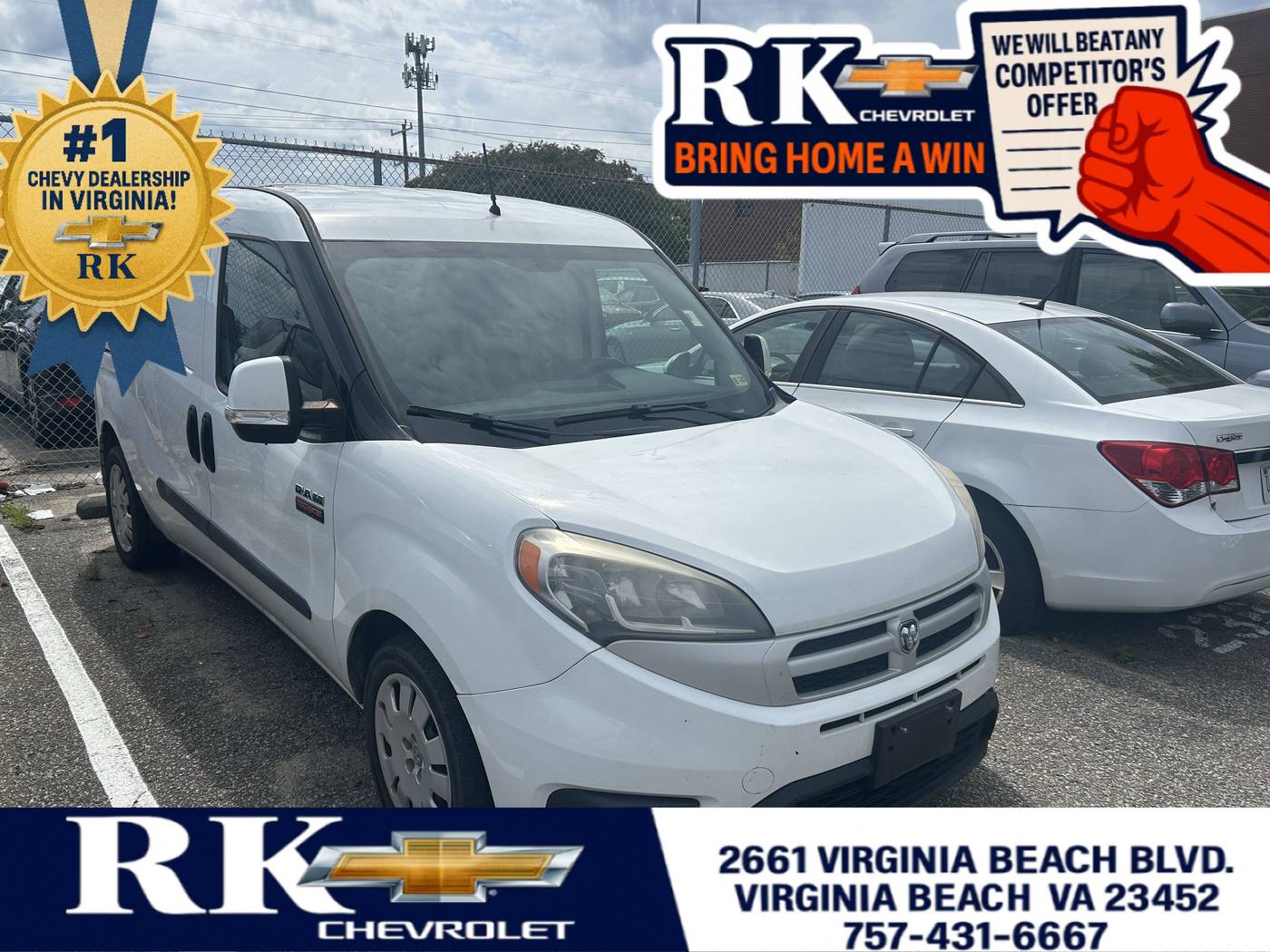 2017 Ram ProMaster City Cargo Van Tradesman SLT — Cargo Van — 155,104 mi — Virginia Beach, VA